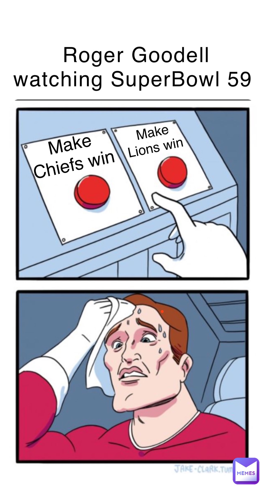 Roger Goodell watching SuperBowl 59