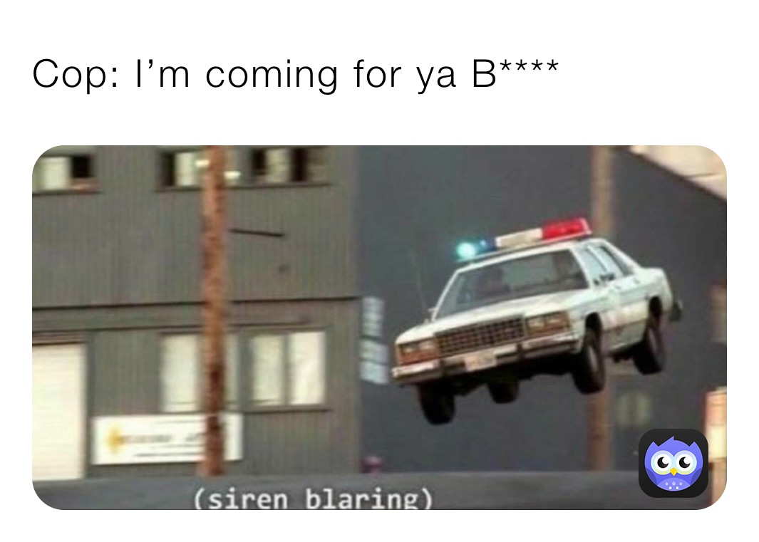 Cop: I’m coming for ya B****