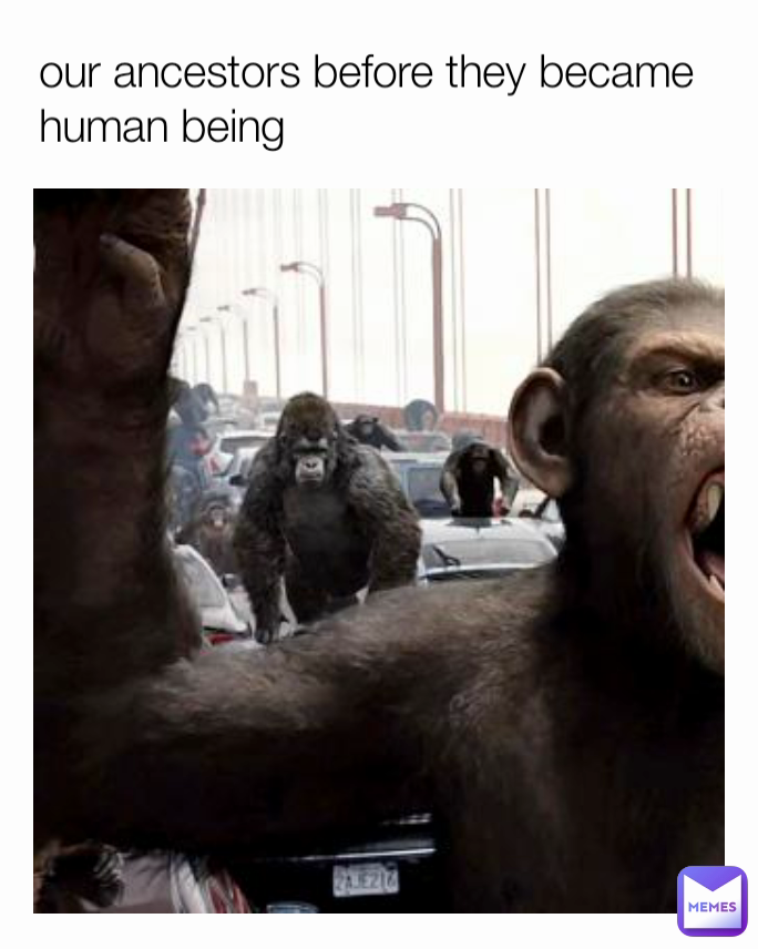 our ancestors before they became human being 