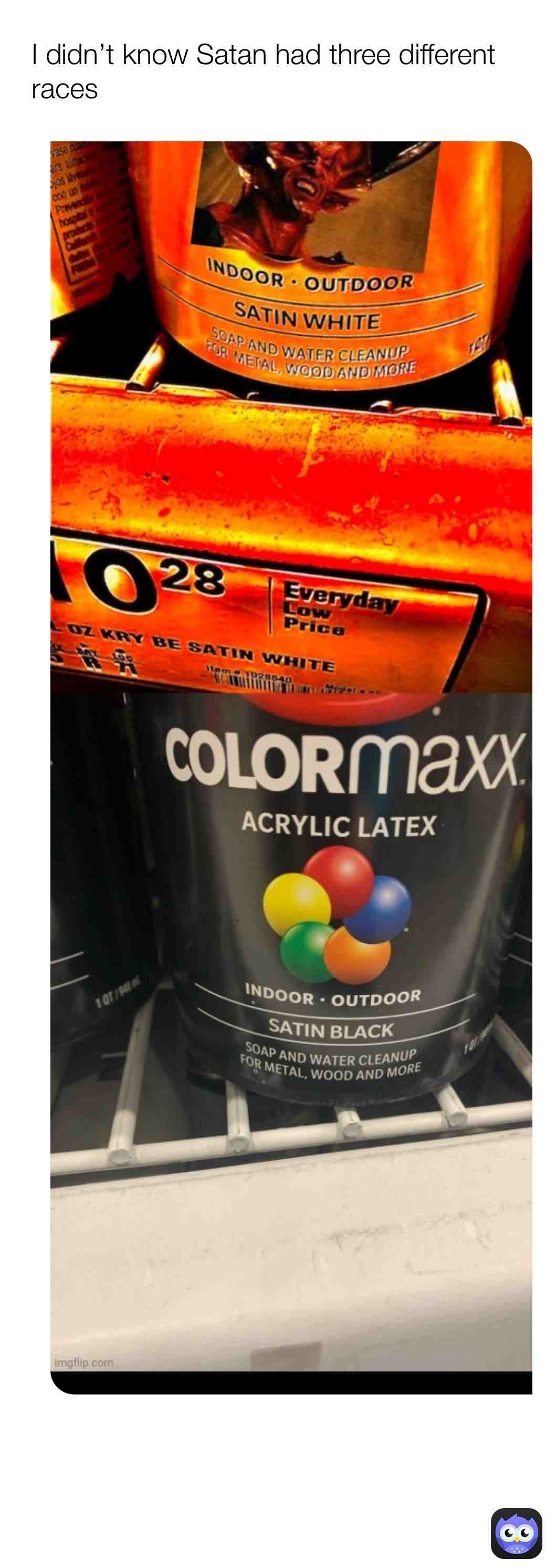 Satan has three races black white red