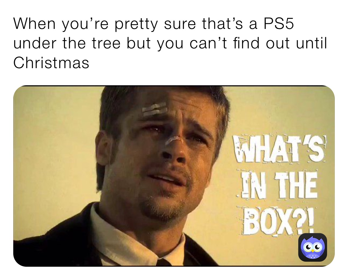 When you’re pretty sure that’s a PS5 under the tree but you can’t find out until Christmas 