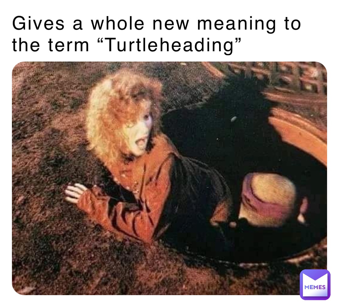 Gives a whole new meaning to the term “Turtleheading”