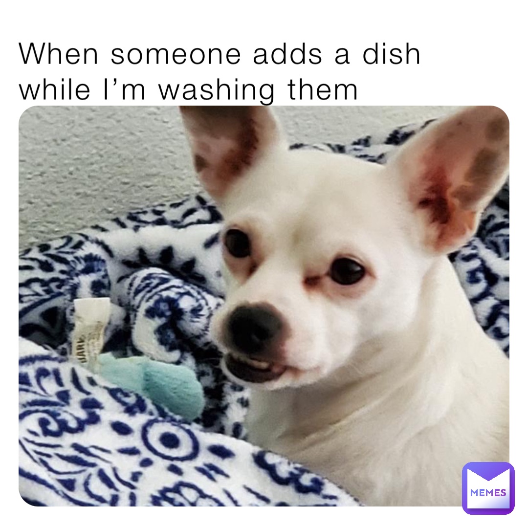 When someone adds a dish while I’m washing them