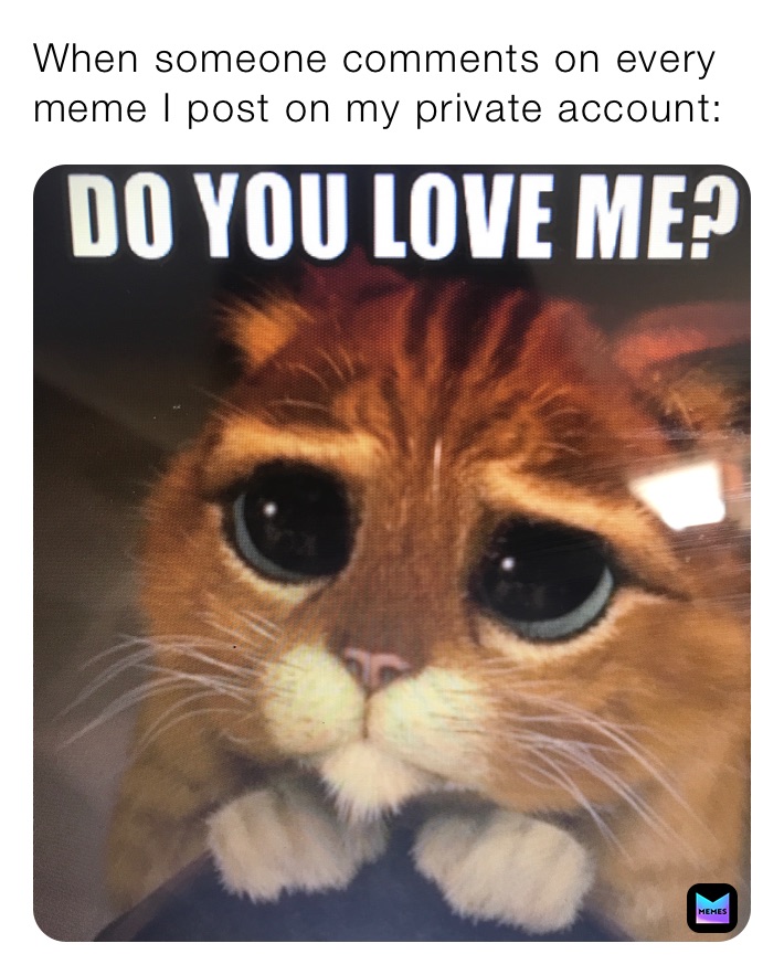 When someone comments on every meme I post on my private account: