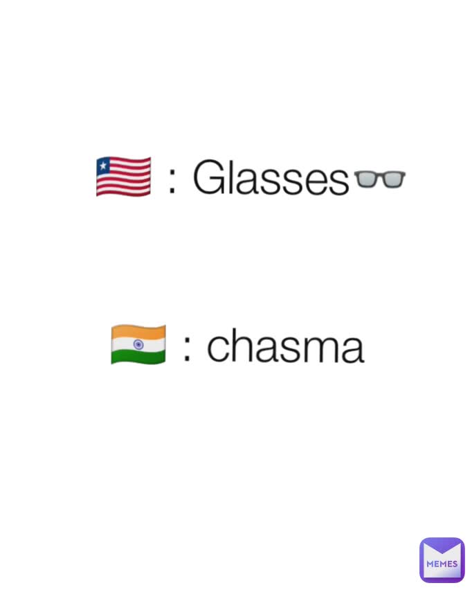 🇱🇷 : Glasses👓


 🇮🇳 : chasma   