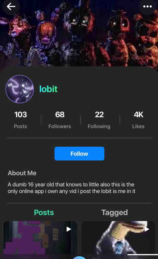 Most unfunny person in human history, he only posts shit edits and cringe Minecraft and Fnaf edits.