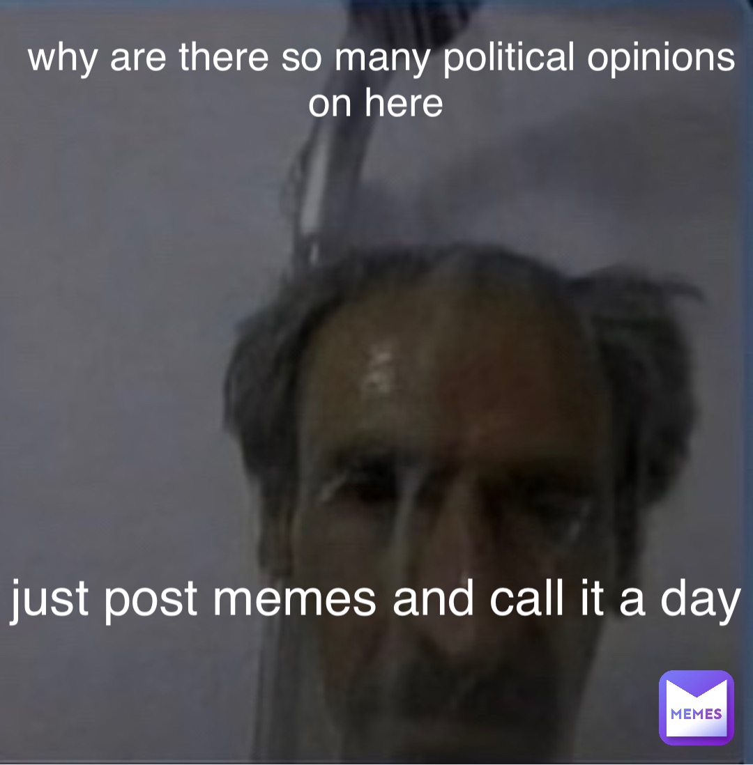 why are there so many political opinions on here just post memes and call it a day