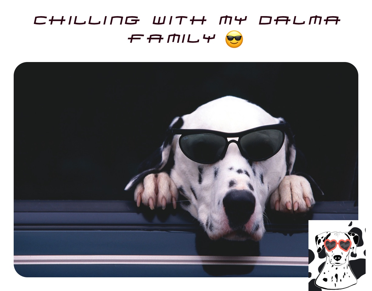 Chilling with my dalma family 😎