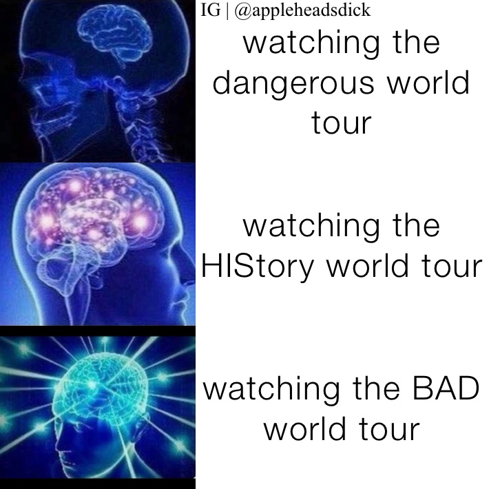 watching the dangerous world tour watching the HIStory world tour watching the BAD world tour