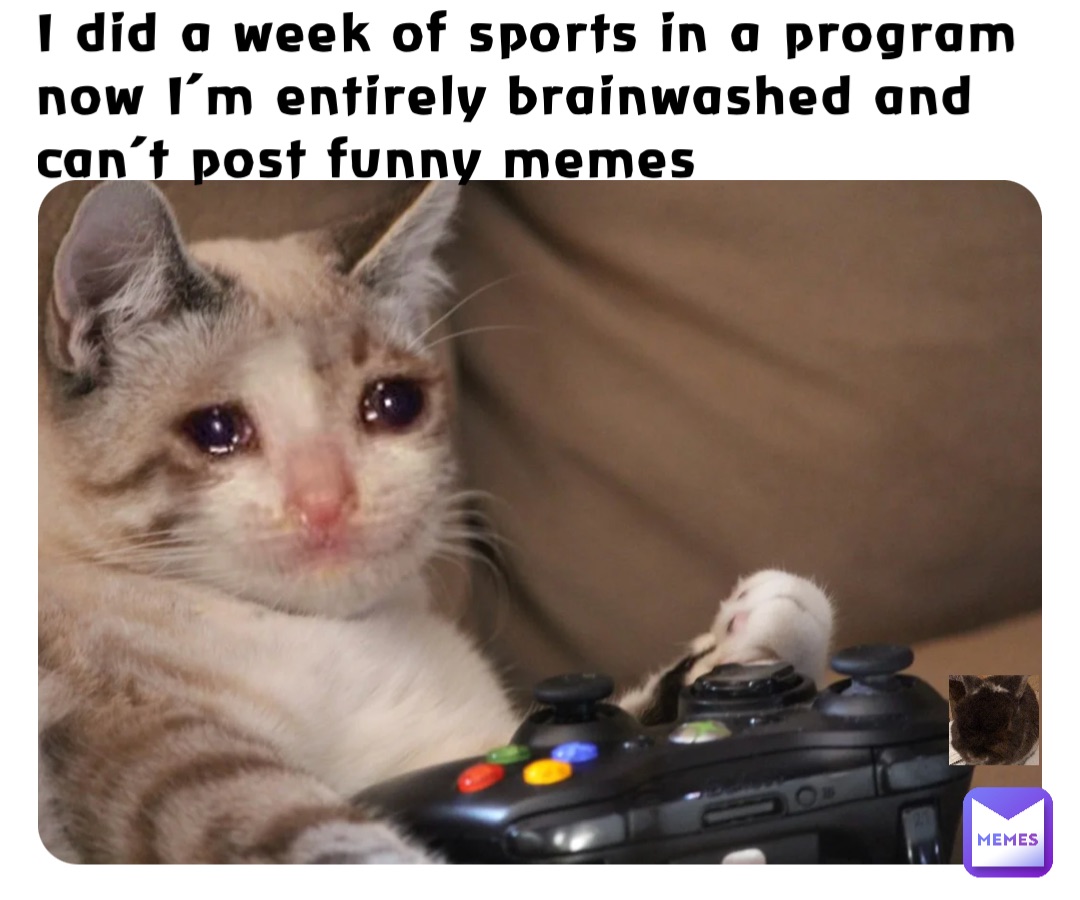 I did a week of sports in a program now I’m entirely brainwashed and can’t post funny memes