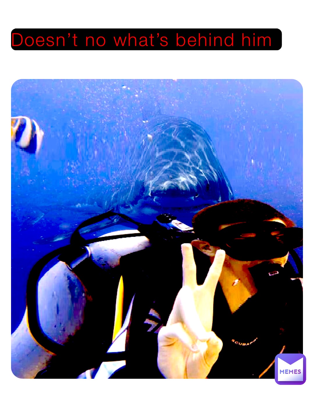 Doesn’t no what’s behind him
