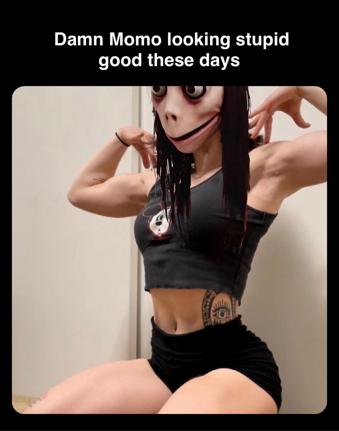 Double tap to edit Damn Momo looking stupid 
good these days