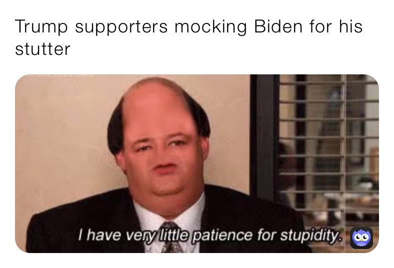 Trump supporters mocking Biden for his stutter