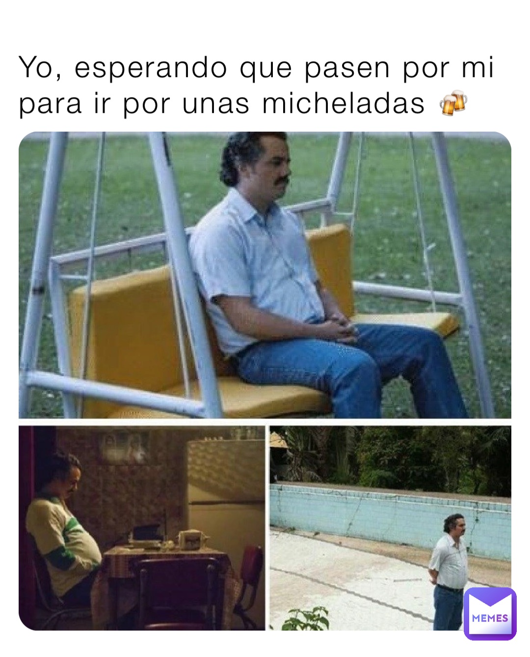 Yo, esperando que pasen por mi para ir por unas micheladas 🍻