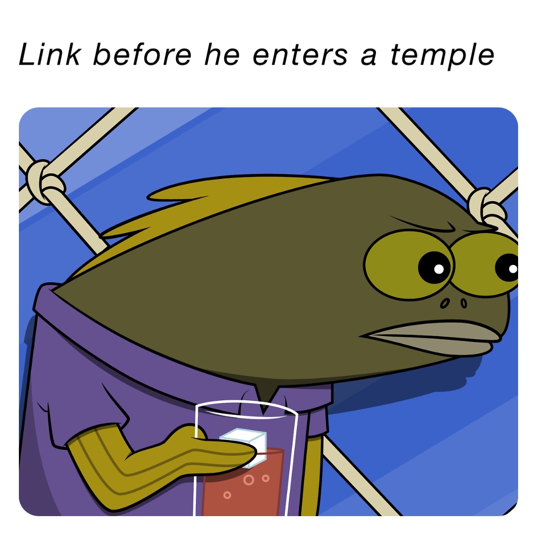 Link before he enters a temple