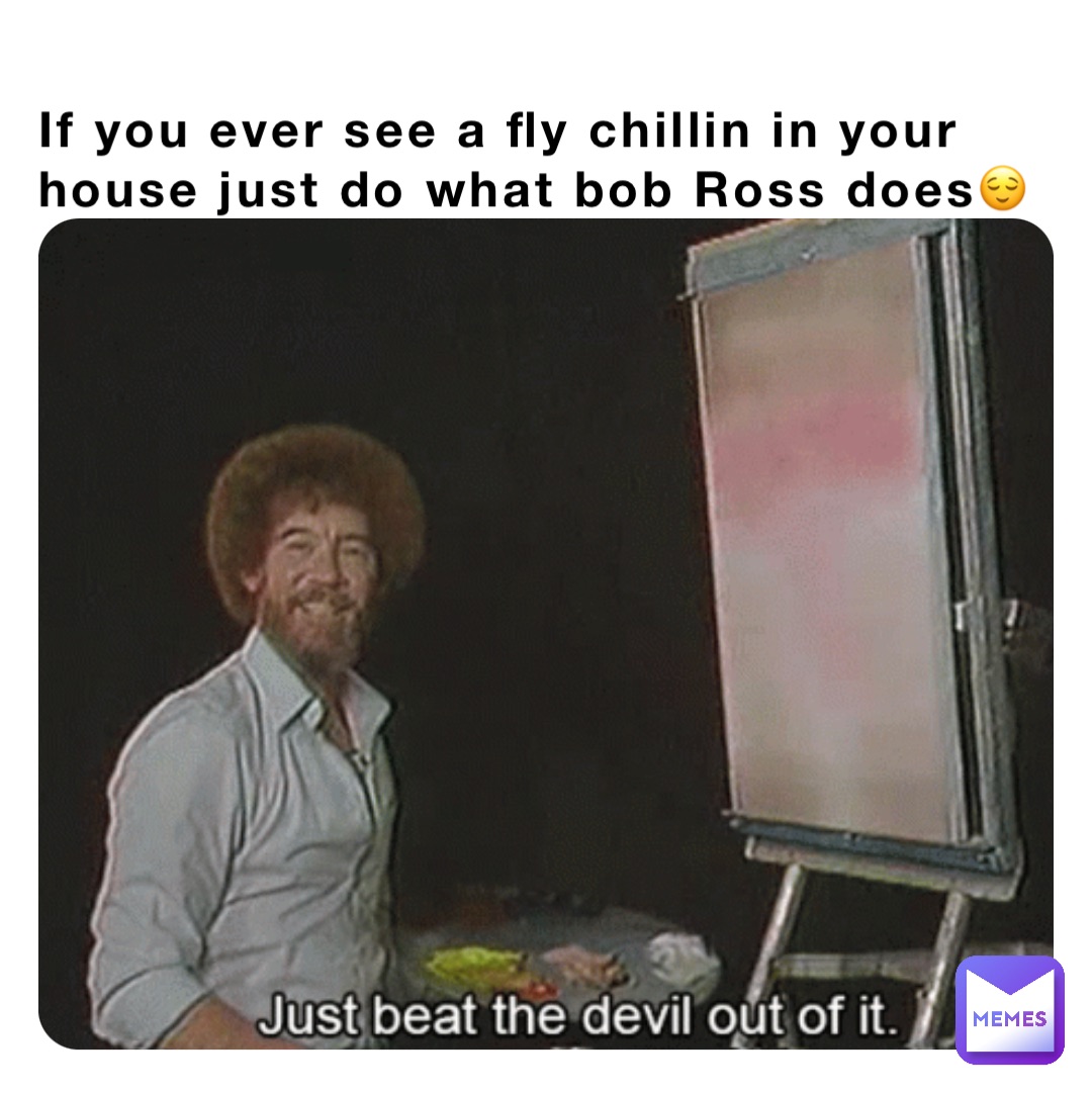 If you ever see a fly chillin in your house just do what bob Ross does😌