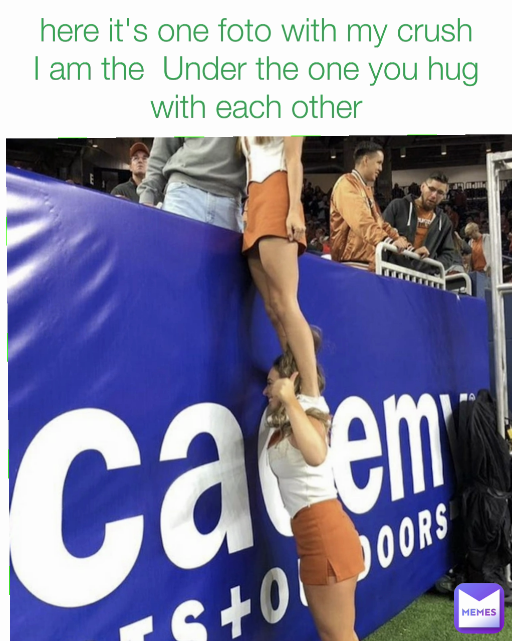here it's one foto with my crush I am the  Under the one you hug with each other