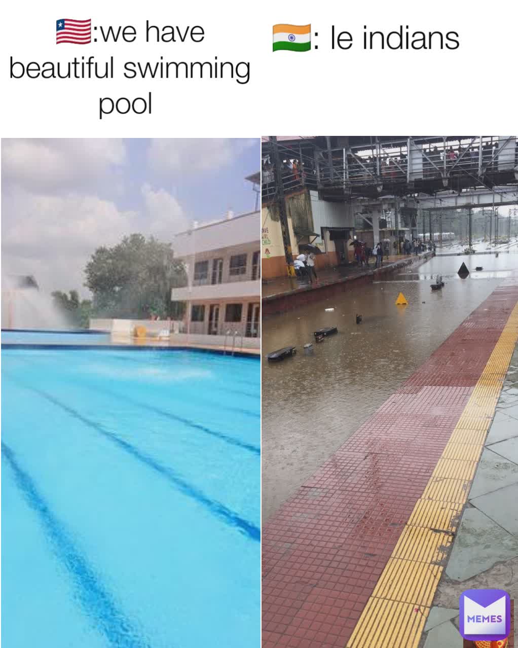 🇱🇷:we have beautiful swimming pool 
 🇮🇳: le indians
