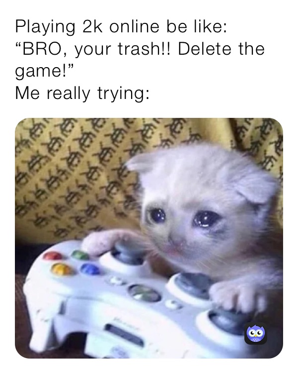 Playing 2k online be like:
“BRO, your trash!! Delete the game!”
Me really trying: