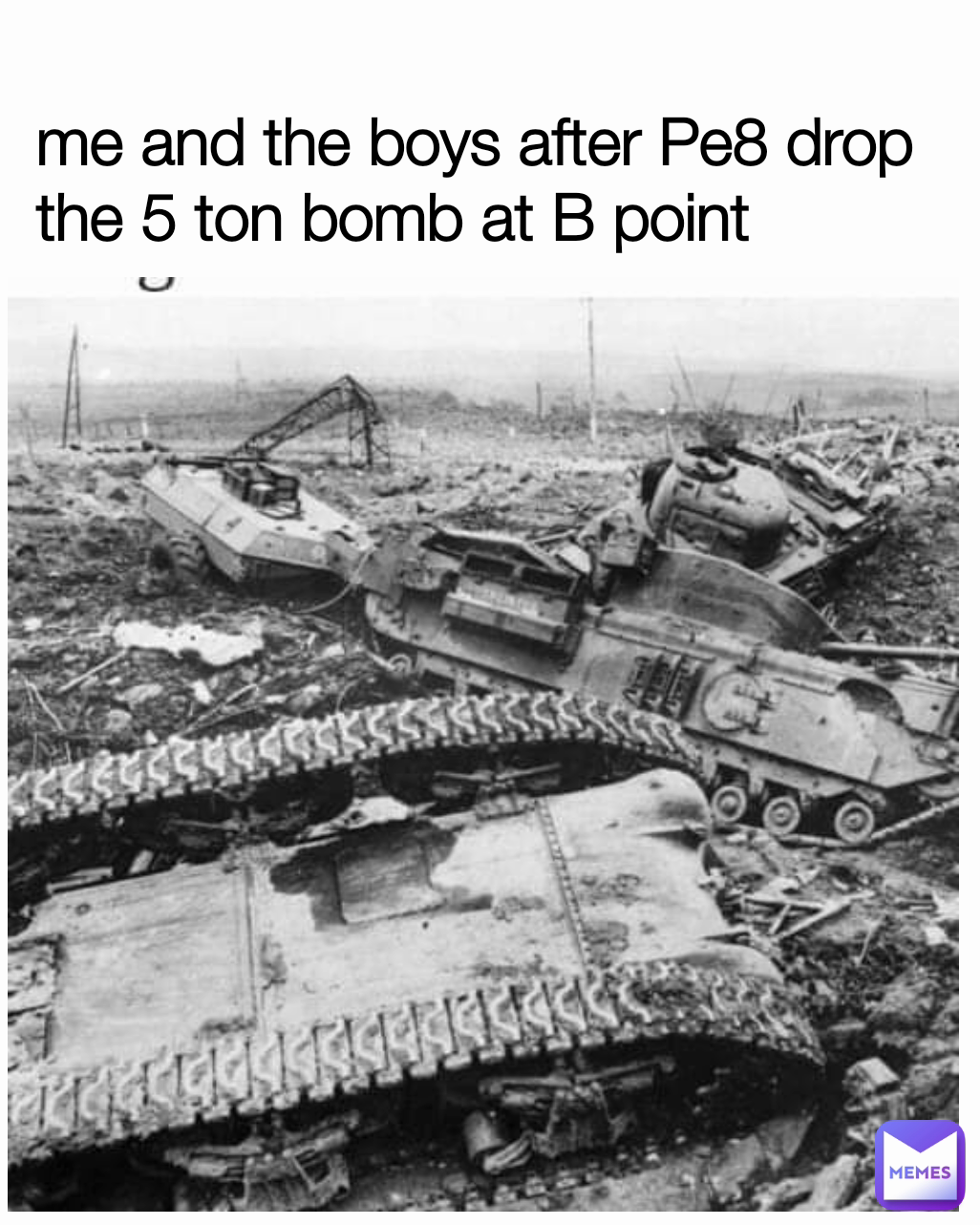 me and the boys after Pe8 drop the 5 ton bomb at B point