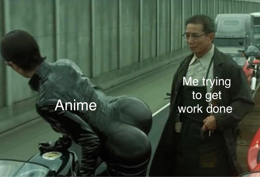 Me trying to get work done Anime