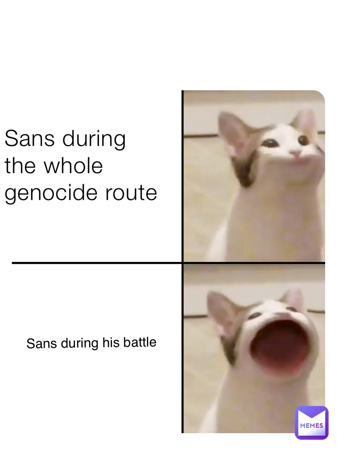 Sans during the whole genocide route Sans during his battle