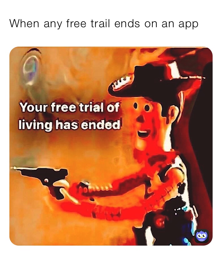 When any free trail ends on an app 