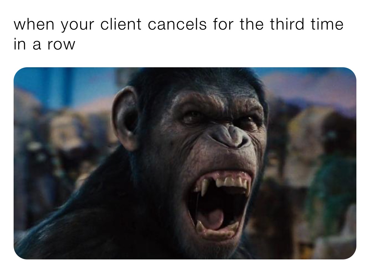 when your client cancels for the third time in a row 