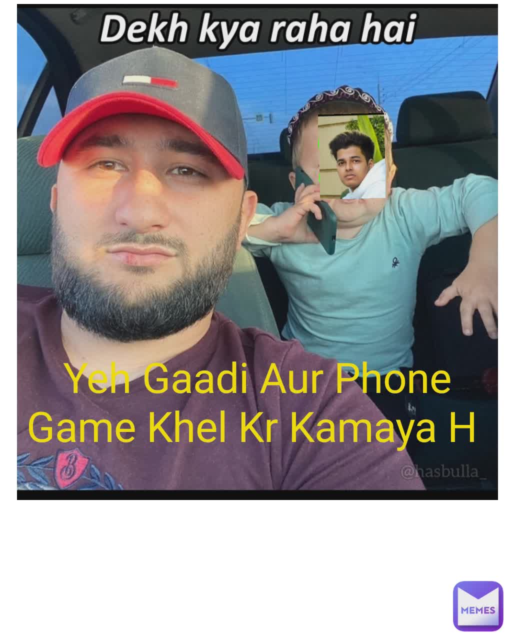 Type Text Yeh Gaadi Aur Phone Game Khel Kr Kamaya H 