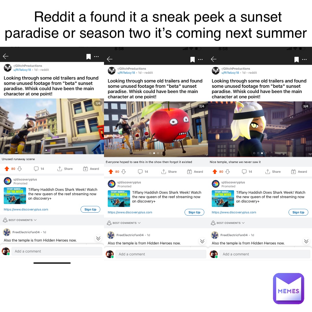 Reddit a found it a sneak peek a sunset paradise or season two it’s coming next summer