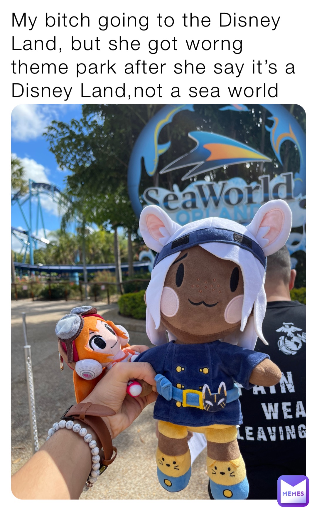 My bitch going to the Disney Land, but she got worng theme park after she say it’s a Disney Land,not a sea world My bitch going to the Disney Land, but she got worng theme park after she say it’s a Disney Land,not a sea world