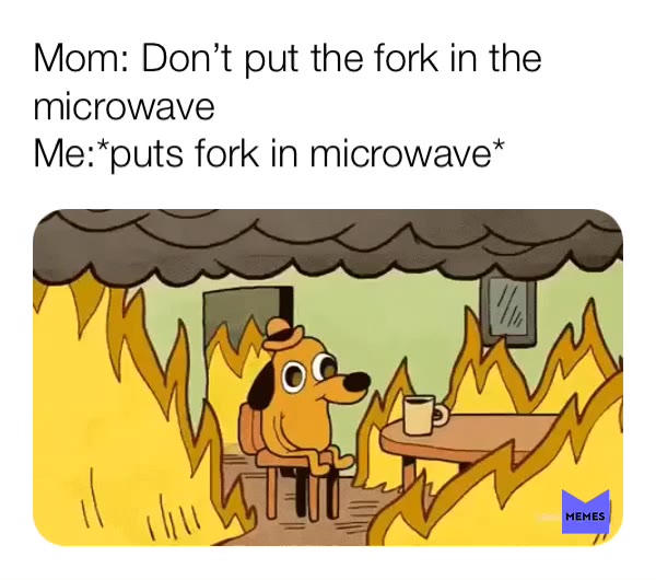 me putting my pet fork in microwave meme｜TikTok Search