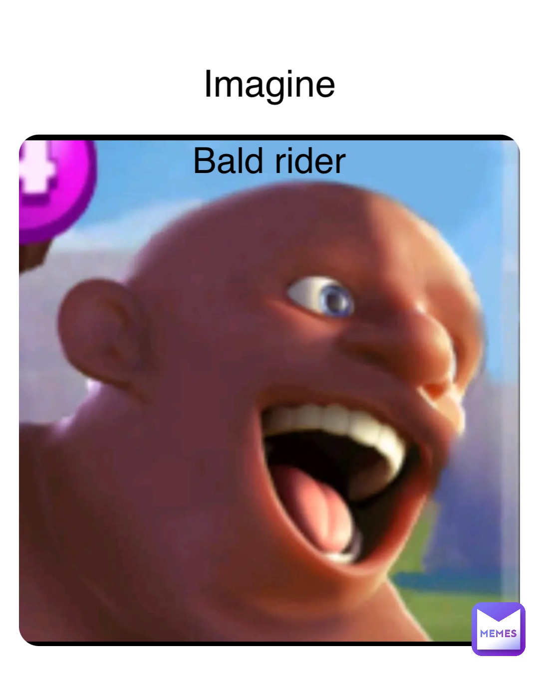 Imagine Bald rider