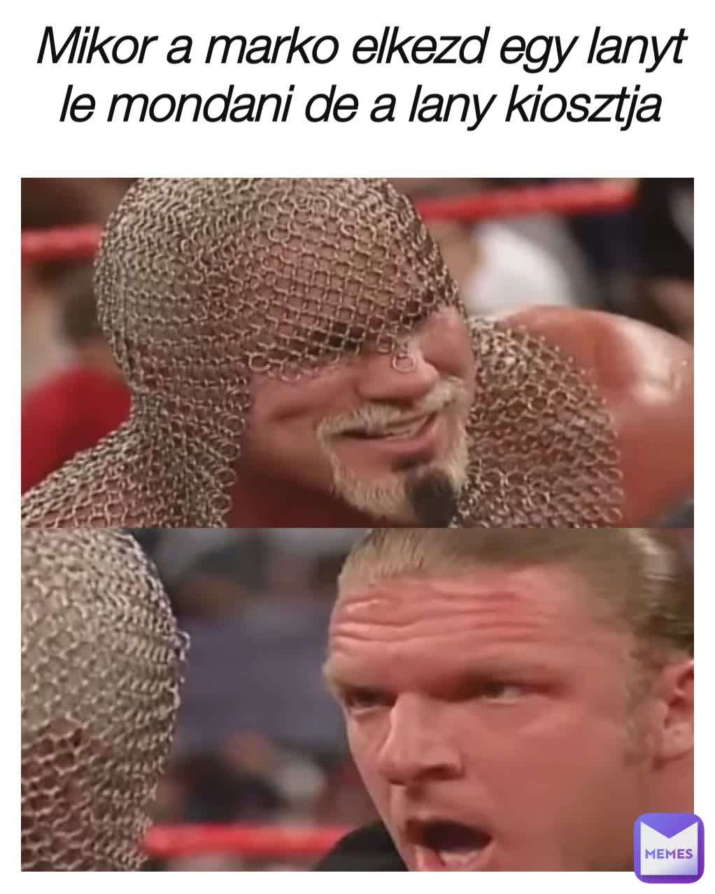Mikor a marko elkezd egy lanyt le mondani de a lany kiosztja

