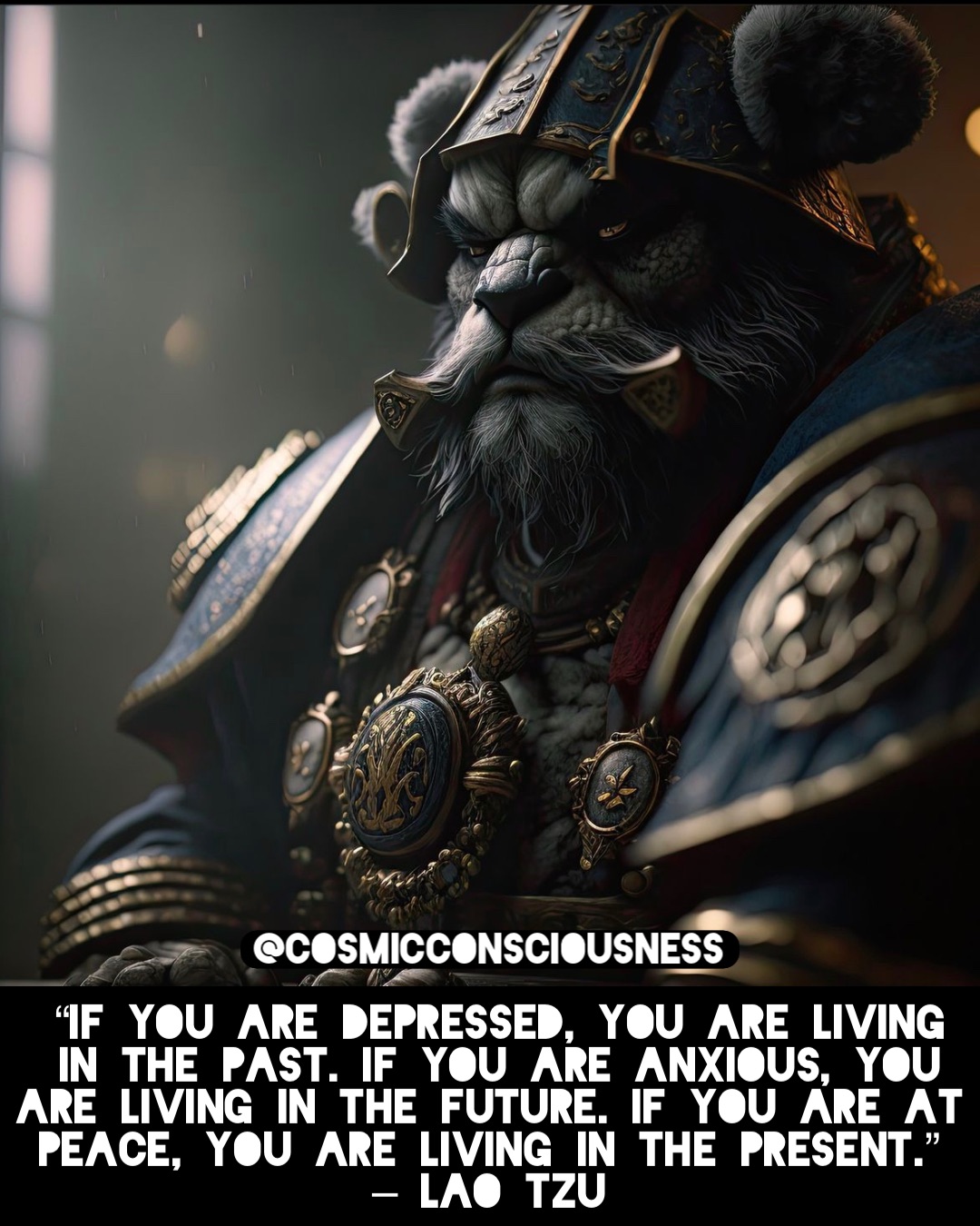 “If you are depressed, you are living in the past. If you are anxious, you are living in the future. If you are at peace, you are living in the present.”
– Lao Tzu @CosmicConsciousness