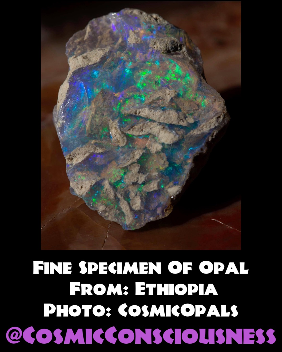 Fine Specimen Of Opal
From: Ethiopia 
Photo: CosmicOpals @CosmicConsciousness