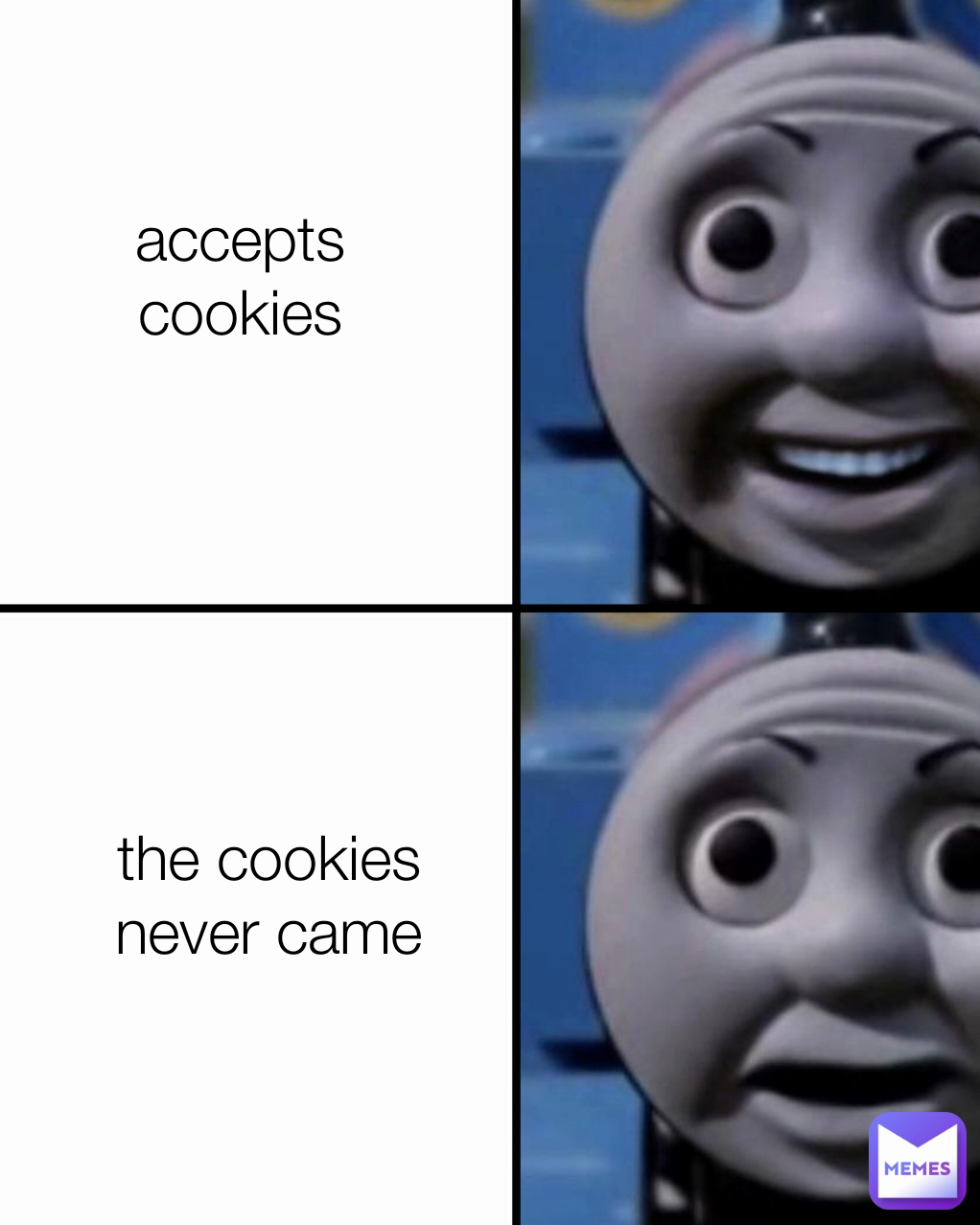 the cookies never came accepts cookies