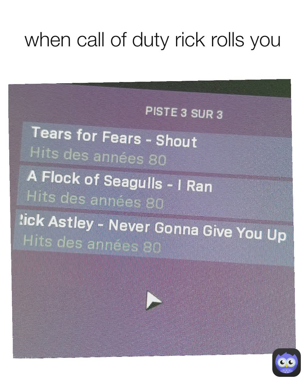 when call of duty rick rolls you