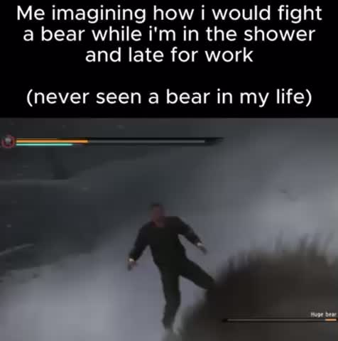 #bear  #fight  #lateforwork