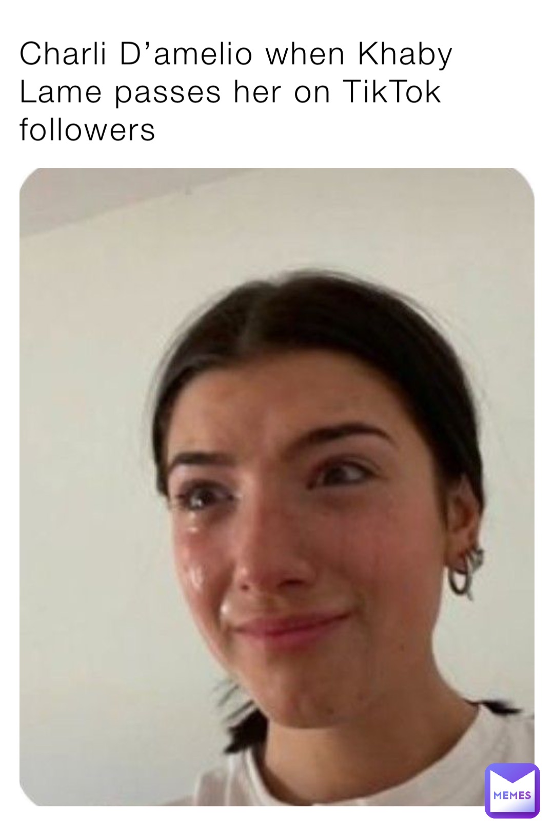 Charli D’amelio when Khaby Lame passes her on TikTok followers