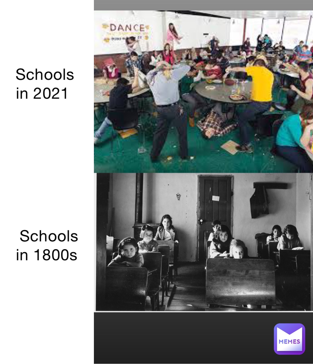 Schools in 1800s Schools in 2021