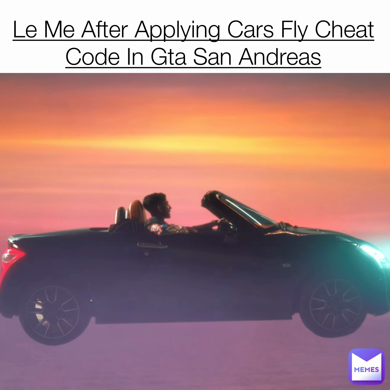 Le Me After Applying Cars Fly Cheat Code In Gta San Andreas