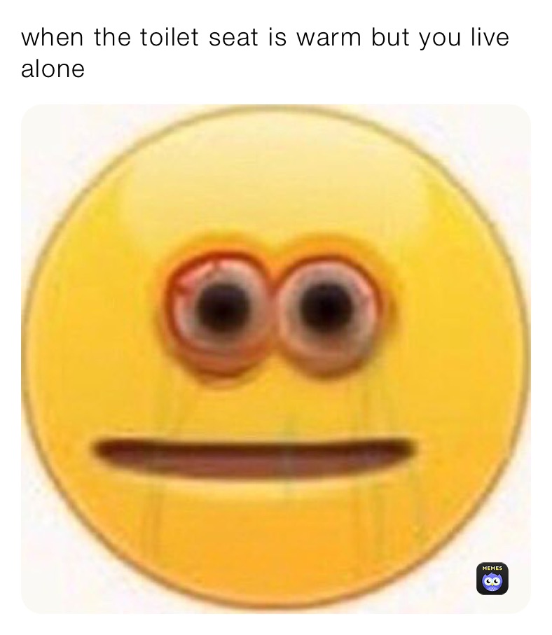 when the toilet seat is warm but you live alone