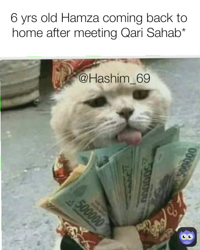 @Hashim_69 6 yrs old Hamza coming back to home after meeting Qari Sahab*