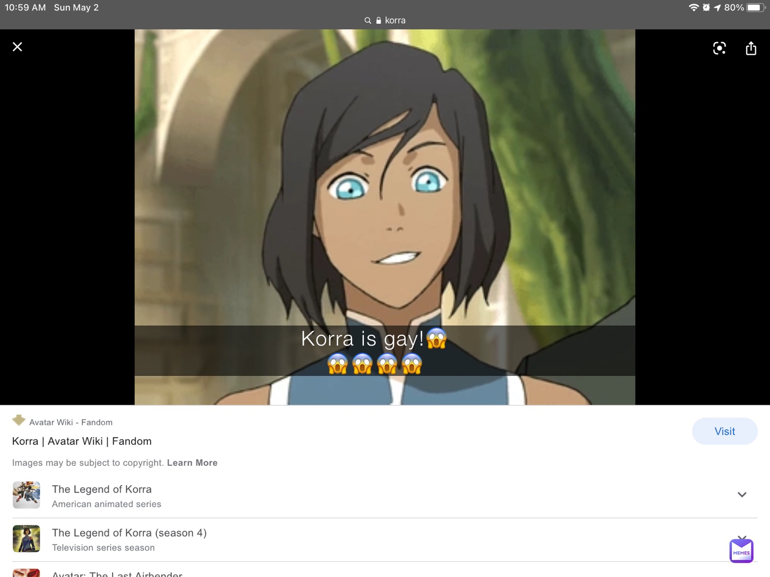 Korra is gay!😱
😱😱😱😱