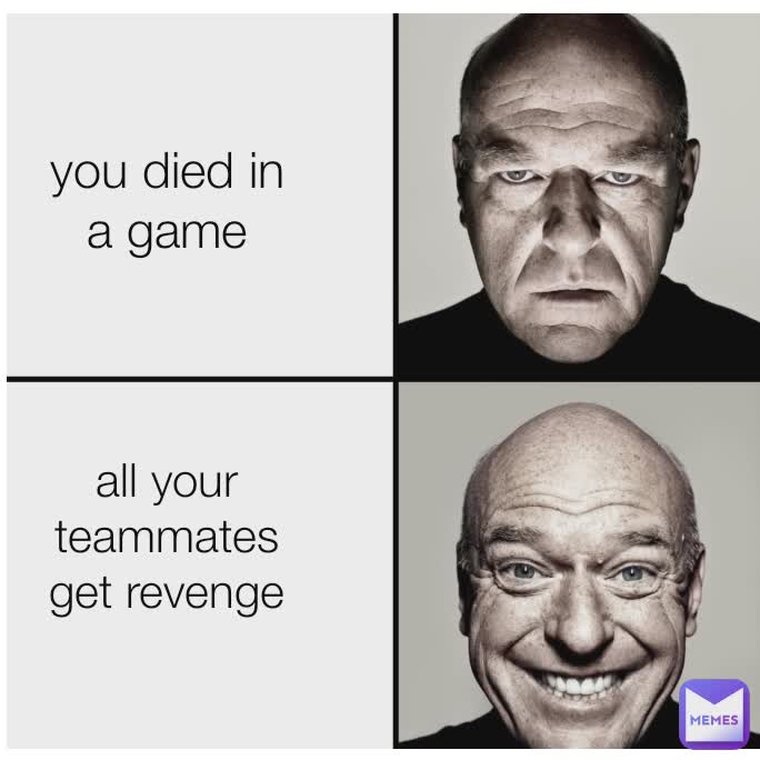 you died in a game you died in a game all your teammates get revenge