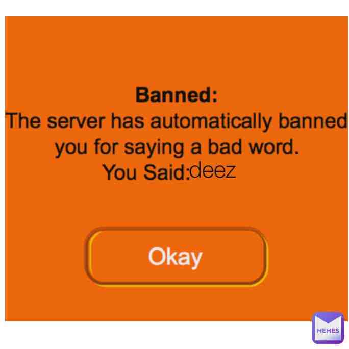 you said a bad word