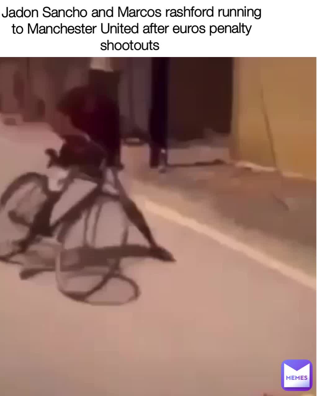 Jadon Sancho and Marcos rashford running to Manchester United after euros  penalty shootouts | @Swaghito | Memes, image size:1022x1278