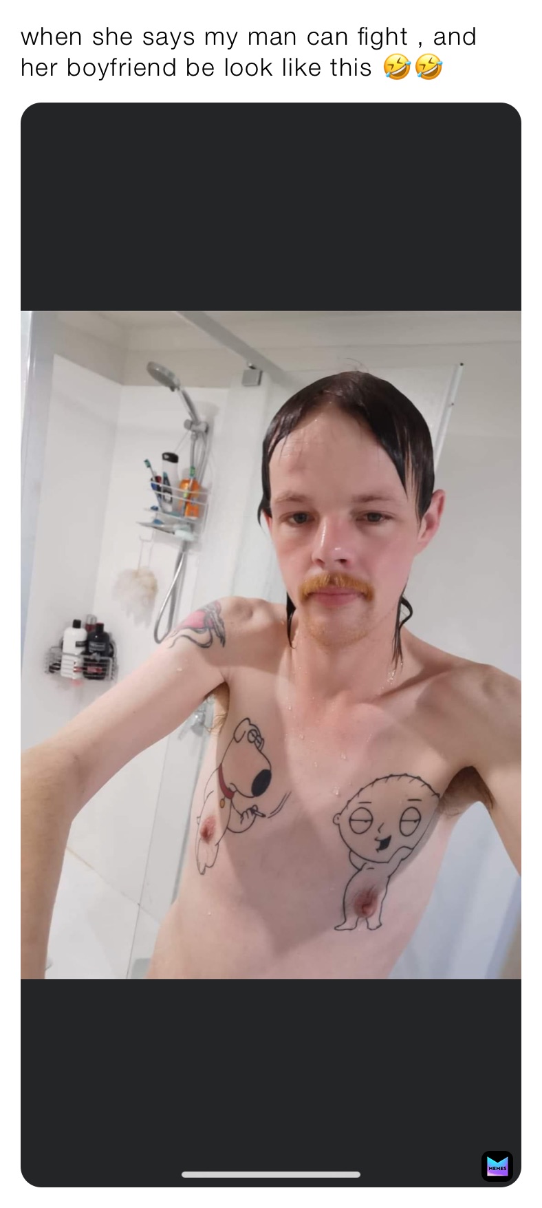 when she says my man can fight , and her boyfriend be look like this 🤣🤣