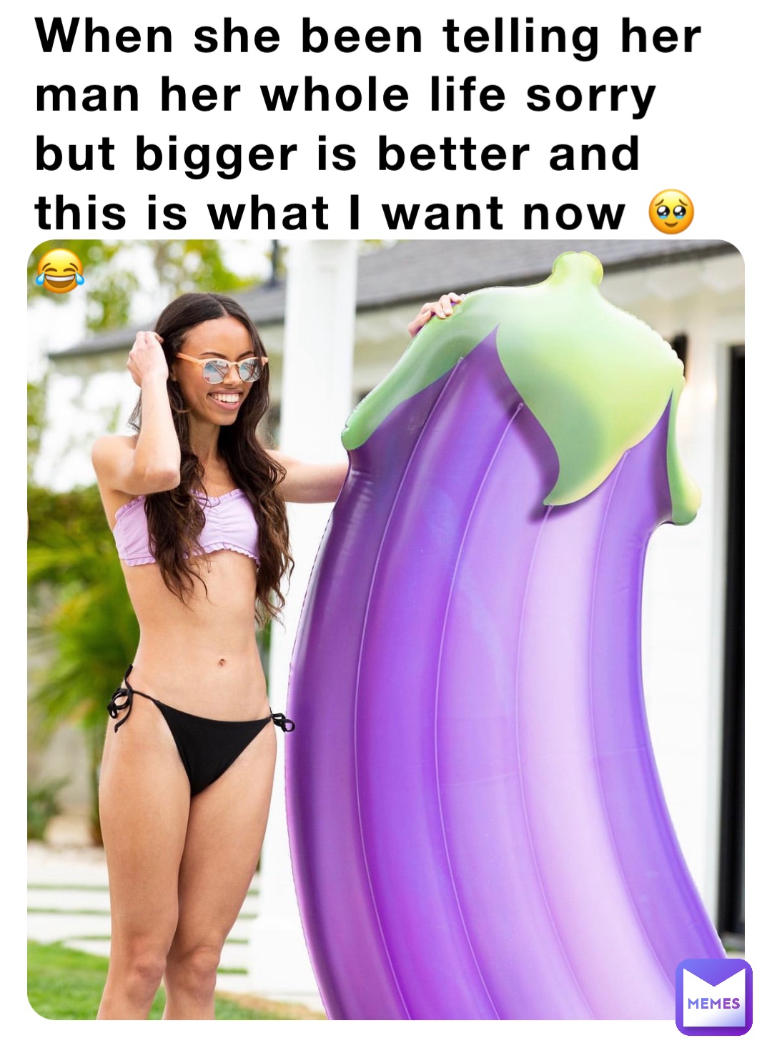 When she been telling her man her whole life sorry but bigger is better and this is what I want now 🥹😂